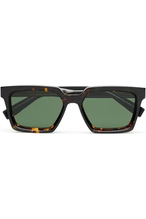 Ermenegildo Zegna Tortoiseshell-effect square-frame sunglasses