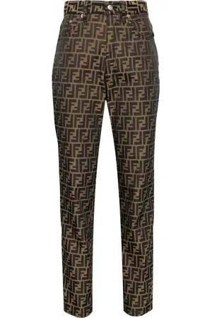 Fendi 1990-2000s Zucca pattern trousers