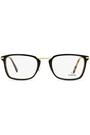 Omega Rectangular-frame engraved-logo glasses