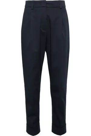PESERICO SIGN Cuffed tapered trousers