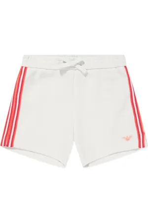 Emporio Armani Embroidered-logo cotton shorts