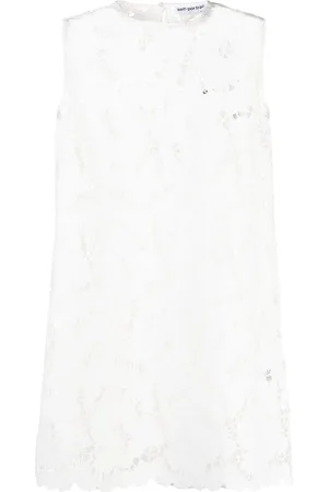 Self-Portrait Floral-lace detail shift dress