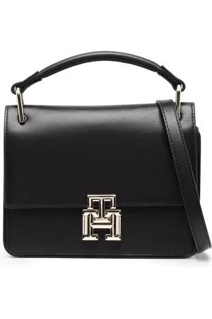 Tommy Hilfiger Monogram-plaque leather bag