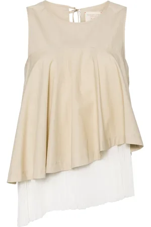 Shanshan Ruan Sleeveless tiered pleated top