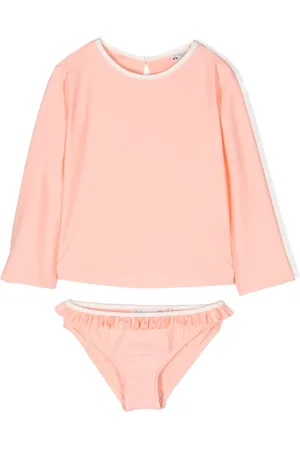 BONPOINT Long-sleeve ruffled tankini
