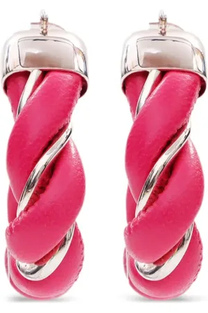 Bottega Veneta Twisted triangle hoop earrings
