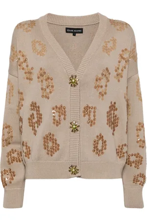 Izaak Azanei Sequin-embellished cotton cardigan