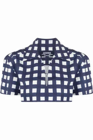 Jacquemus Check-pattern cropped shirt