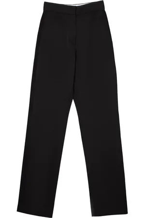 AZ FACTORY Astra satin fitted mid-rise trousers