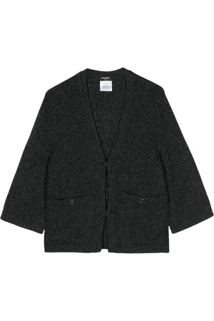 CHANEL 2000 logo-buttons cashmere cardigan