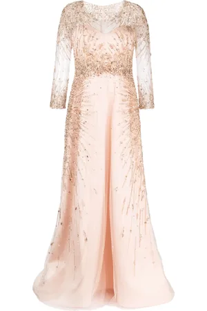 Saiid Kobeisy Canton crepe beaded dress