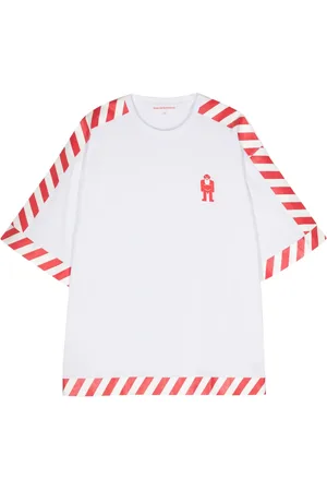 WALTER VAN BEIRENDONCK Danger rubberised-logo T-shirt