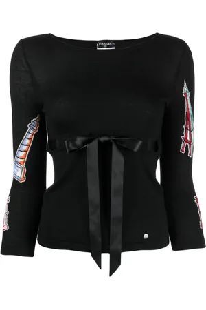 CHANEL Ribbon-detail cashmere jumper