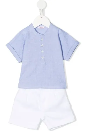 Il gufo Colour-block cotton short set