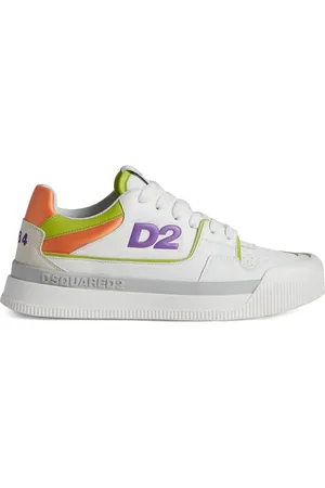 Dsquared2 Logo-embossed leather sneakers