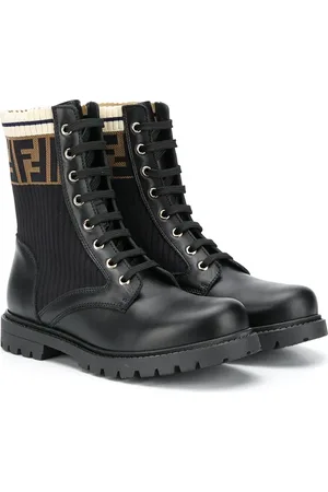 Fendi TEEN lace up FF boots
