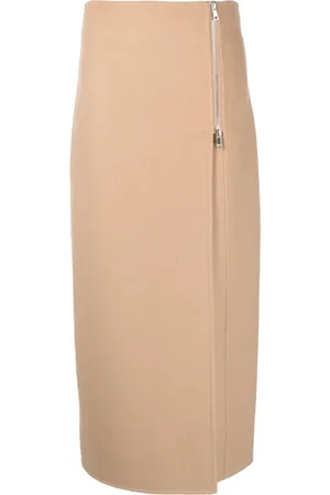 P.A.R.O.S.H. Zip-up straight wool skirt