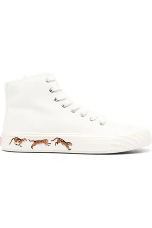 Kenzo Tiger-print lace-up sneakers