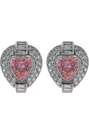FANTASIA BY DESERIO 14kt gold heart stud earrings