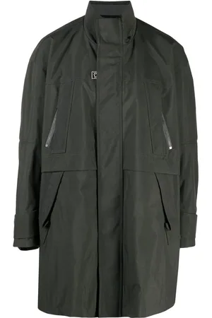 WOOYOUNGMI Logo-plaque zip-up coat