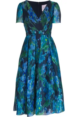 Carolina Herrera Floral-print organza midi dress