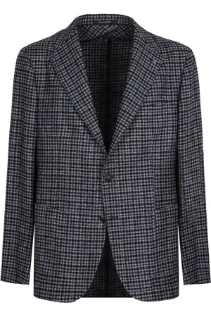 TAGLIATORE Houndstood single-breasted blazer