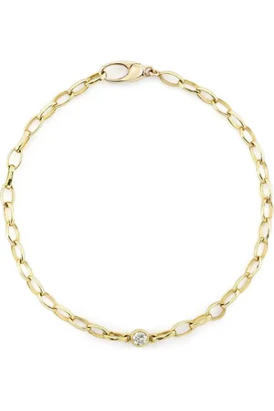 Jennifer Meyer 18kt yellow small Edith diamond bezel link bracelet