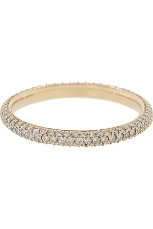 Kwiat 18kt rose gold Moonlight 3-Row pave diamonds ring