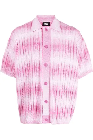 GCDS Cable-knit short-sleeve cardigan