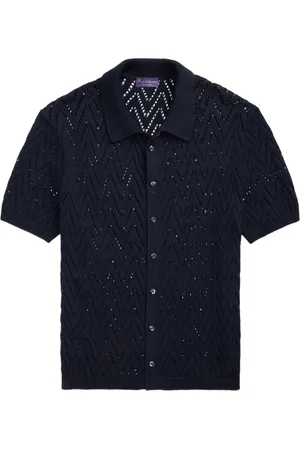 Ralph Lauren Zigzag-knitted short-sleeve shirt