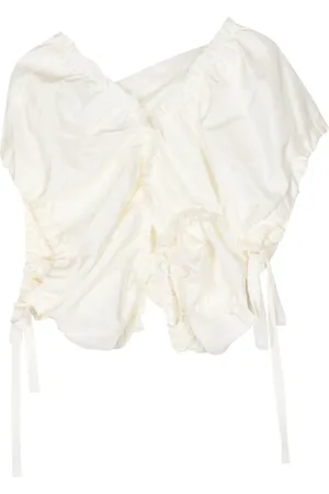 Shanshan Ruan Asymmetric silk top