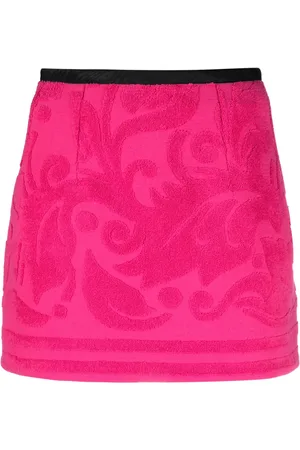 Marine Serre Terry-cloth jacquard miniskirt