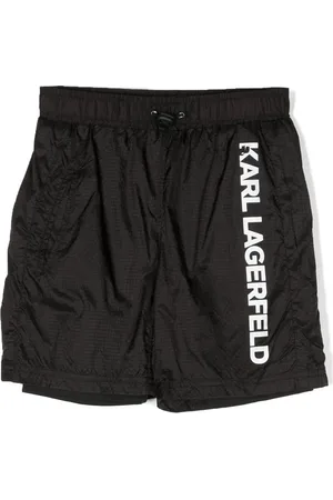 Karl Lagerfeld Layered logo-print Bermuda shorts