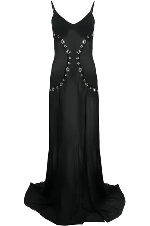 ACT N°1 Eyelet-detailing semi-sheer dress