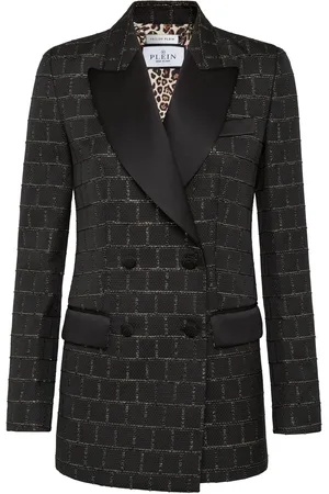 Philipp Plein Sartorial jacquard double-breasted blazer