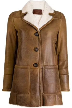 Prada Button-front shearling jacket