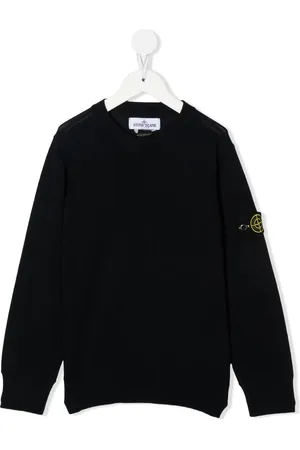 Stone Island Logo-patch wool jumper