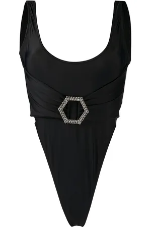 Philipp Plein Draped belt monokini