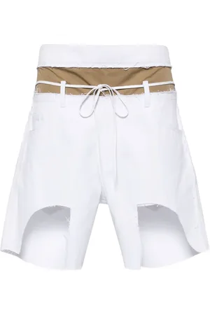Litkovskaya Asymmetric layered denim shorts