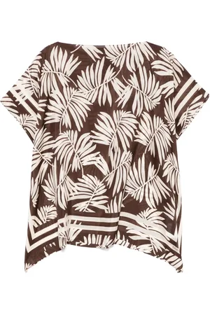 SEVENTY BY SERGIO TEGON Leaves-print blouse