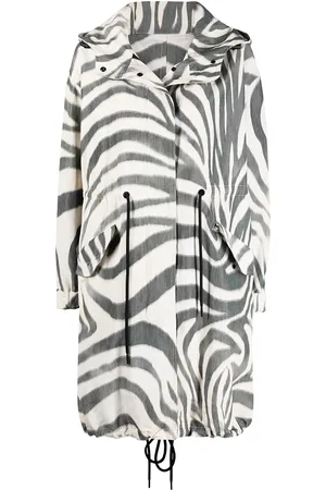 Moncler Achird zebra-print parka coat