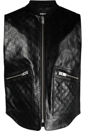MISBHV Monogram-embossed leather vest