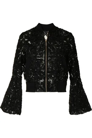 Elie saab Sequin-embellished bell-sleeve jacket