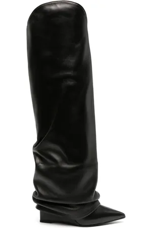 LE SILLA Andy 120mm folded-effect leather boots