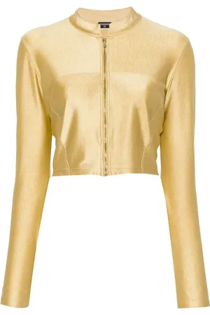 CHANEL 2001 metallic cropped jacket