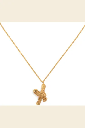 Lee X alphabet pendant necklace
