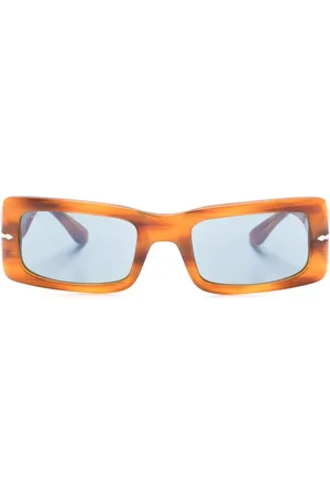 Persol Francis striped rectangle-frame sunglasses