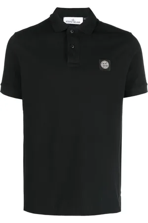 Stone Island Compass logo-embroidered cotton polo shirt