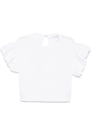 MISS GRANT Ruffle-detail T-shirt