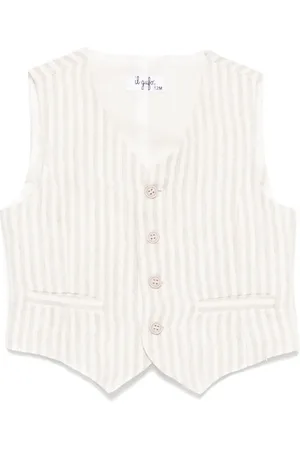Il gufo Striped linen waistcoat